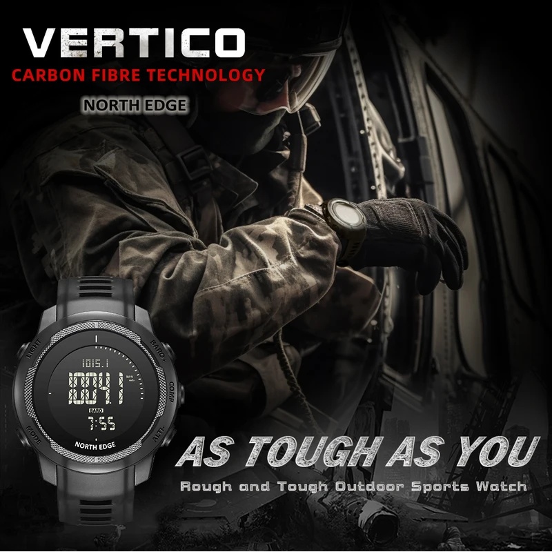 NORTH EDGE VERTICO Altimeter B - Altimeter Compass Watch recension och pris