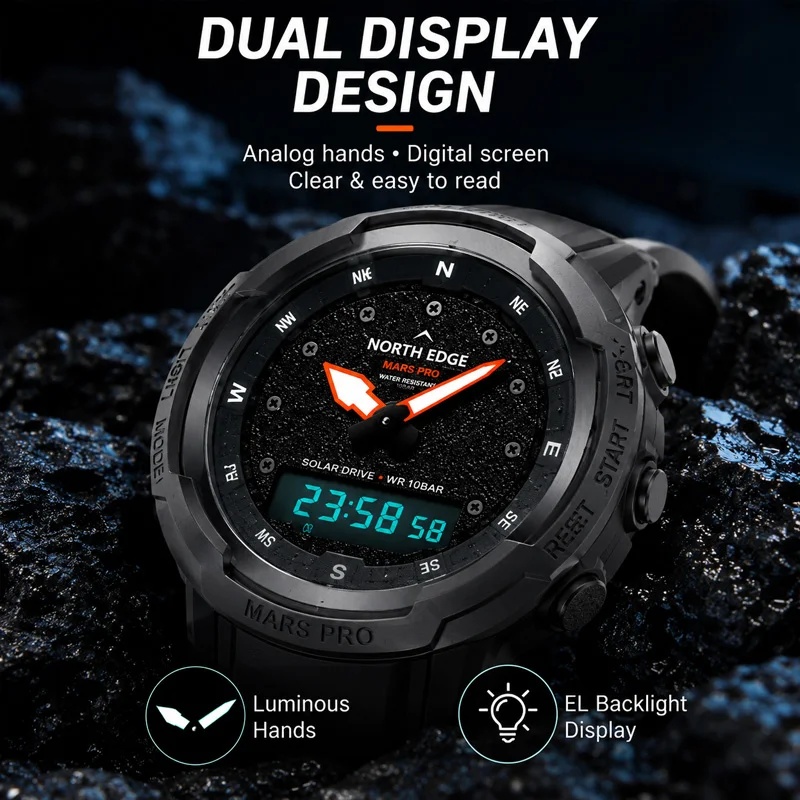 NORTH EDGE MARS PRO Outdoor Wa - Altimeter Compass Watch recension och pris