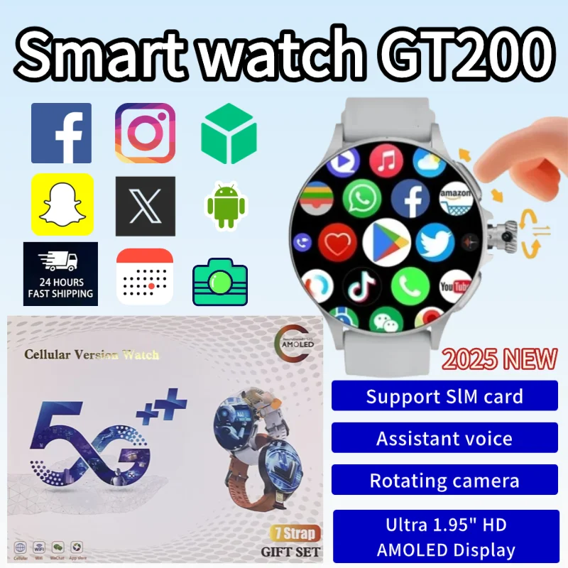 New GT200 5G SmartWatch with S - Smartwatch Watches Price recension och pris