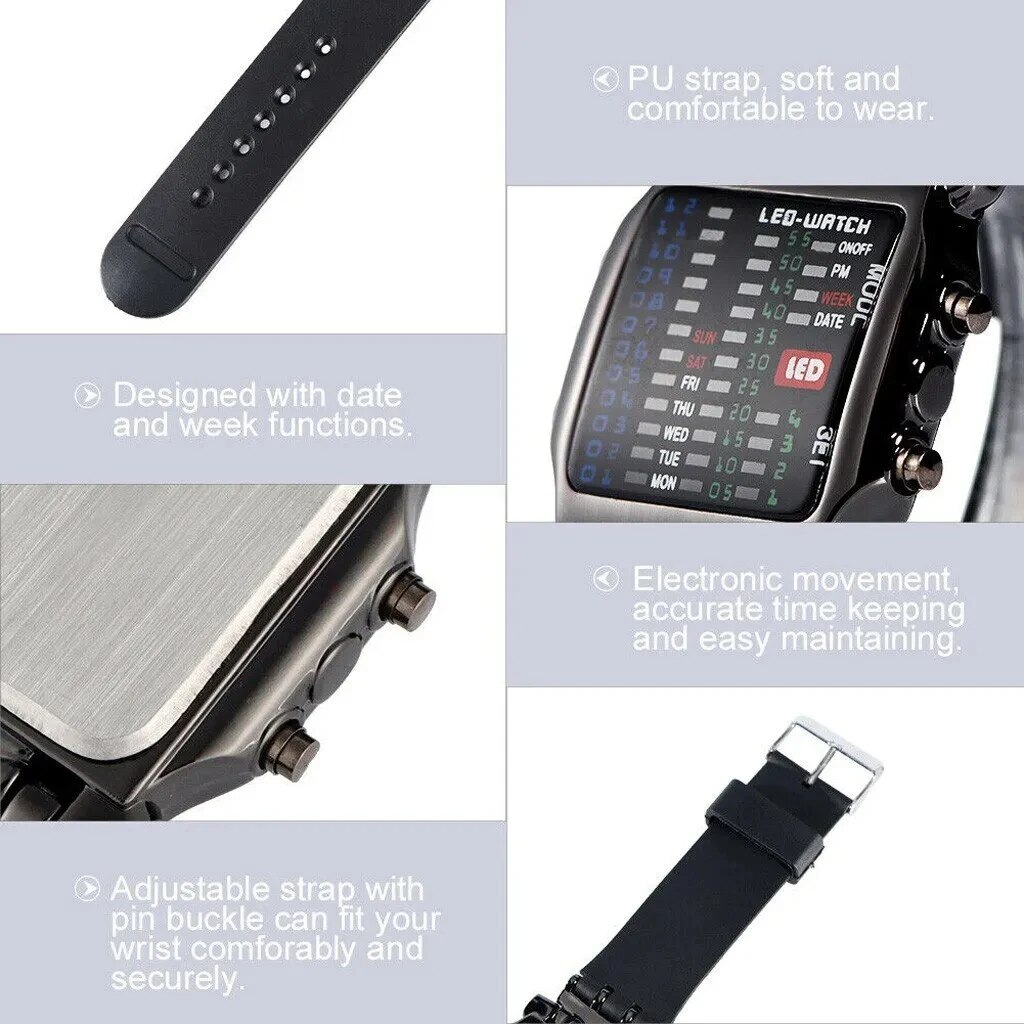 Binary Led Watch Creative Wate - Timex Watches Smartwatch recension och pris