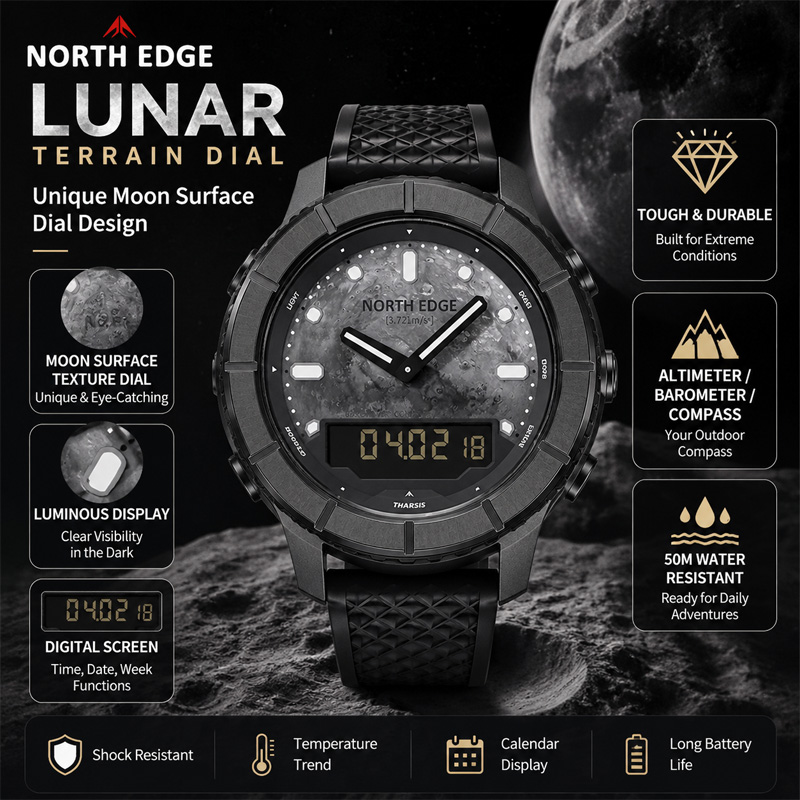 NORTH EDGE 2026 THARSIS Men‘s  - Altimeter Compass Watch recension och pris